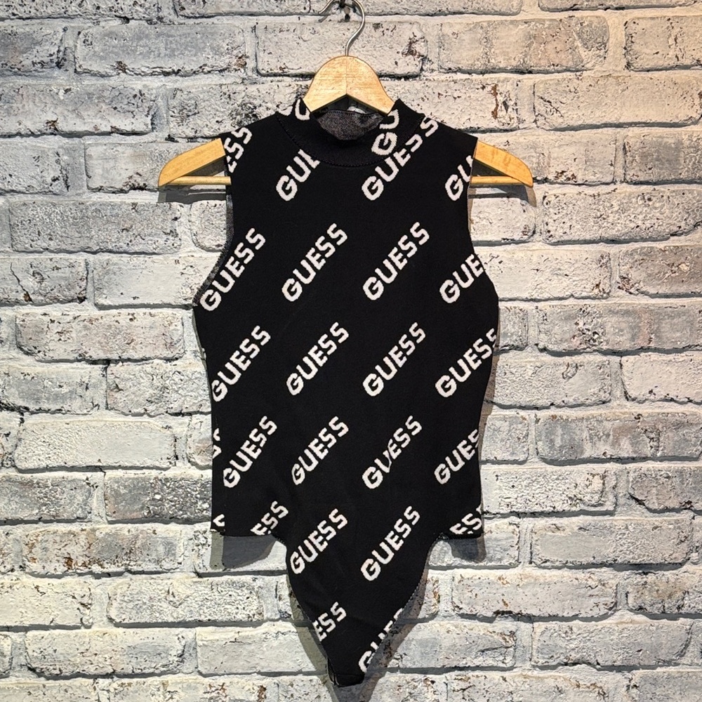 GUESS Rare Black + White Monochrome Bodysuit